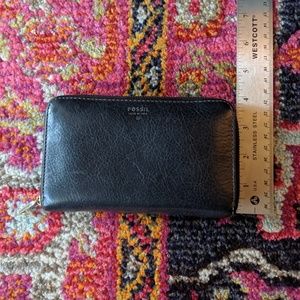 Black leather Fossil Wallet